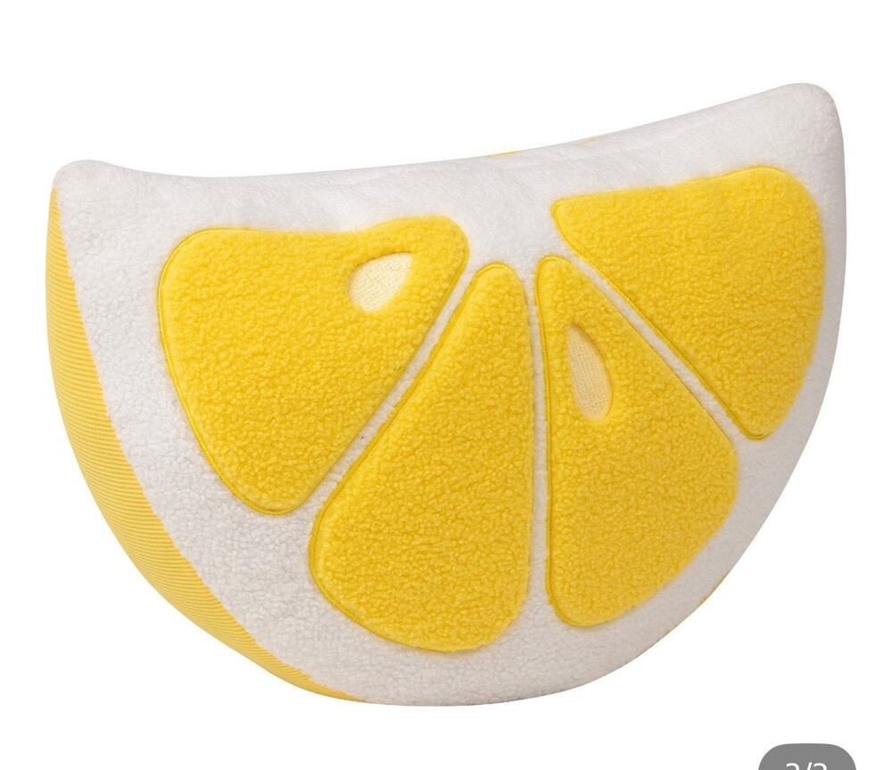 Brentwood Originals Fruit Shaped Decorative Pillow Lemon